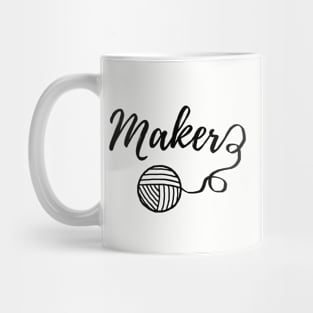 Maker Crafts Typography Print Mug